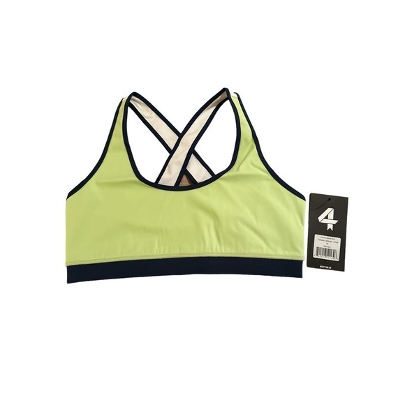 Fourlaps Women's Infinity Sports Bra in Tomatillo Midnight and White Size M NWT - Picture 2 of 4